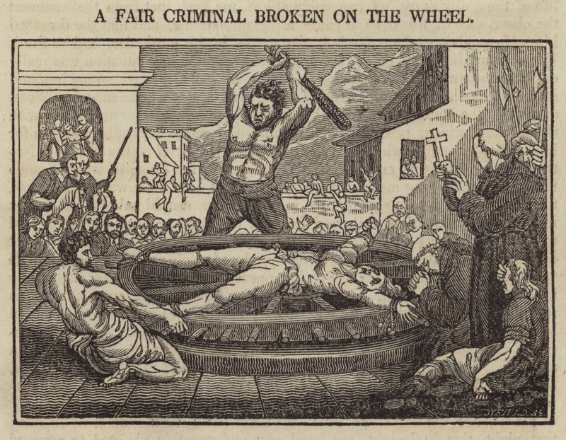 A Fair Criminal Broken on the Wheel by English School