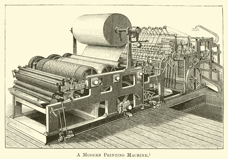 A Modern Printing Machine by English School