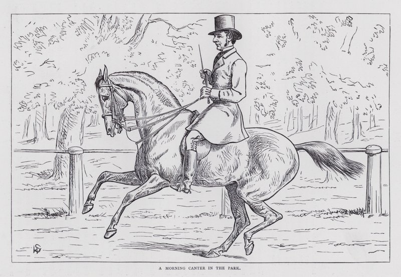 A Morning Canter in the Park by English School