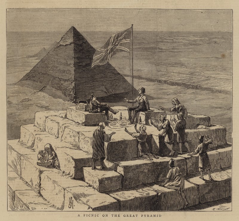 A Picnic on the Great Pyramid by English School