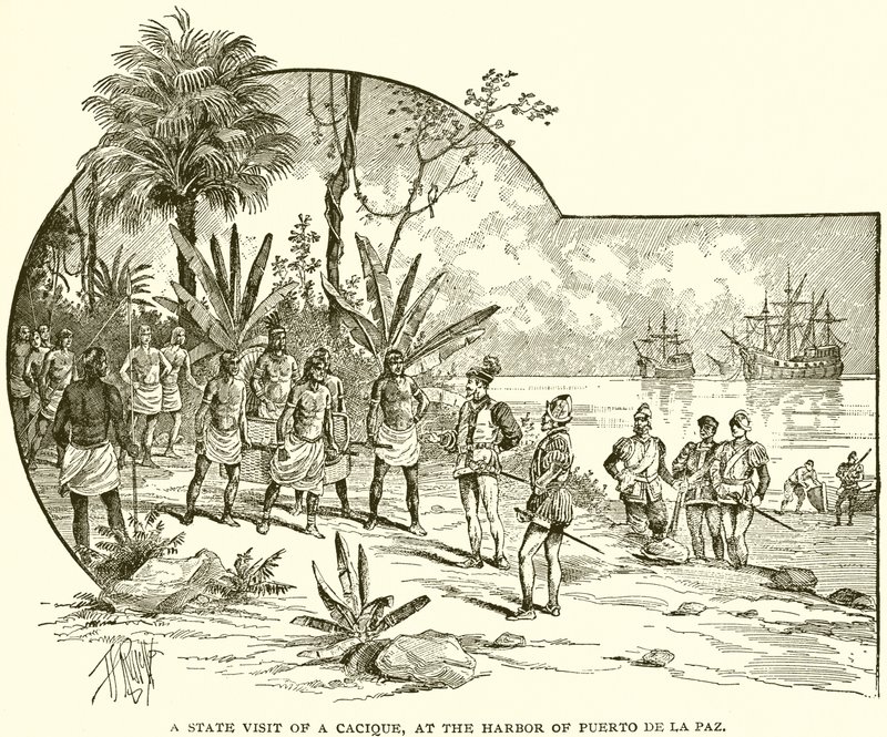 A State Visit of a Cacique, at the Harbor of Puerto de la Paz by English School
