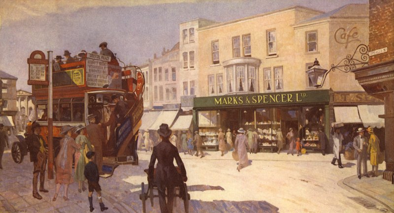 A Double Entrance Shopfront in 1924, The 5-Limit Was Introduced at This Period by English School