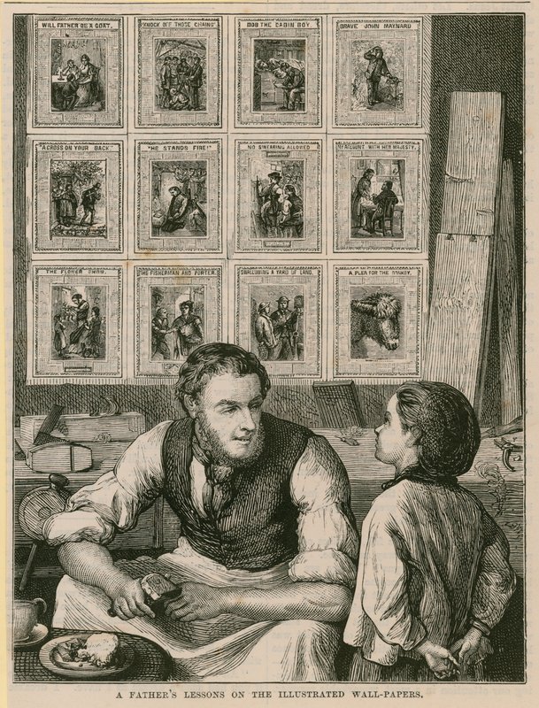 A fathers lessons on the illustrated wall-papers by English School