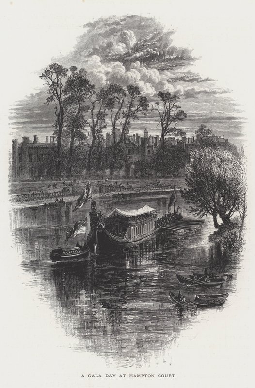 A Gala Day at Hampton Court, Richmond upon Thames by English School