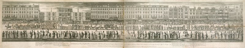 A geometrical view of the grand procession of the Scald Miserable Masons by English School