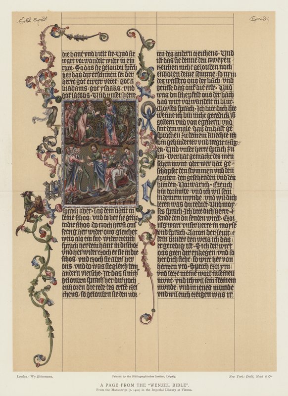 A Page from the Wenzel Bible by English School