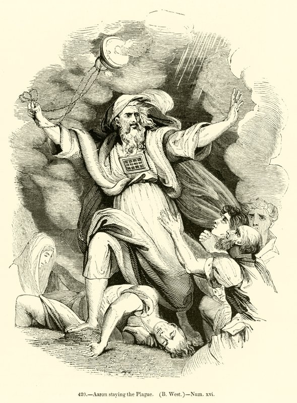Aaron staying the Plague, B West, Numbers xvi by English School