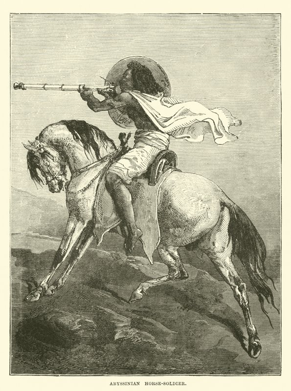 Abyssinian Horse-Soldier by English School