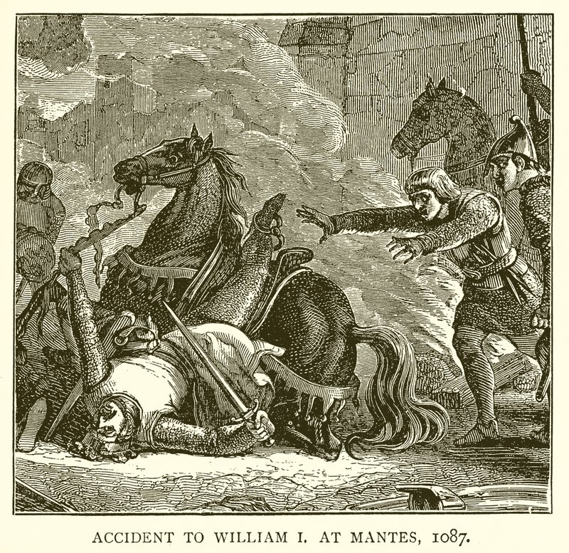 Accident to William I at Mantes, 1087 by English School
