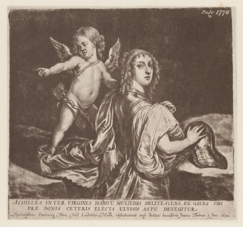 Achilles and Cupid by English School