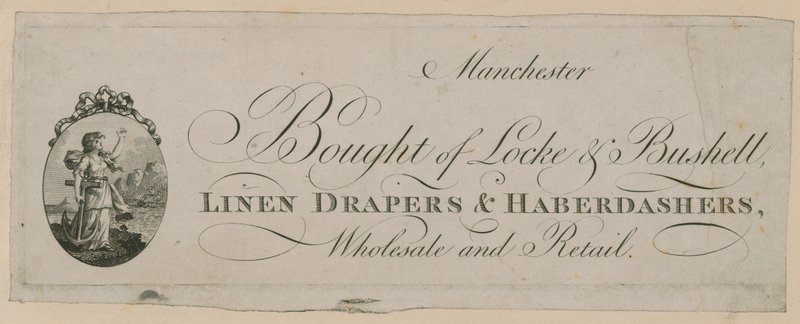 Advert for Bought of Locke & Bushell, Manchester by English School
