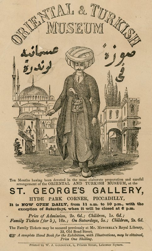 Advert for The Oriental and Turkish Museum at St George