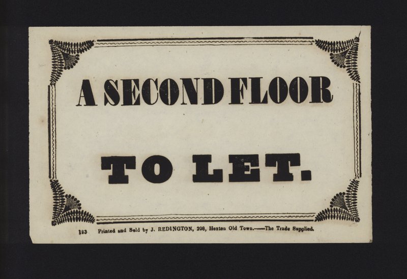 Advertisement: A second floor to let by English School