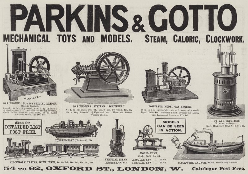 Advertisement, Parkins and Gotto by English School