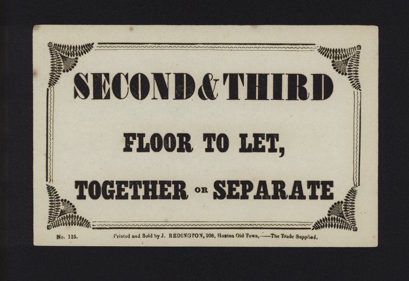 Advertisement: Second and Third Floor to Let, Together or Separate by English School