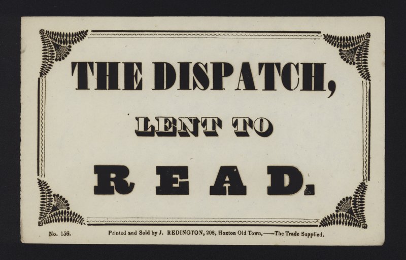 Advertisement: The Despatch Lent to Read by English School