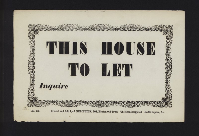 Advertisement: This House to Let by English School