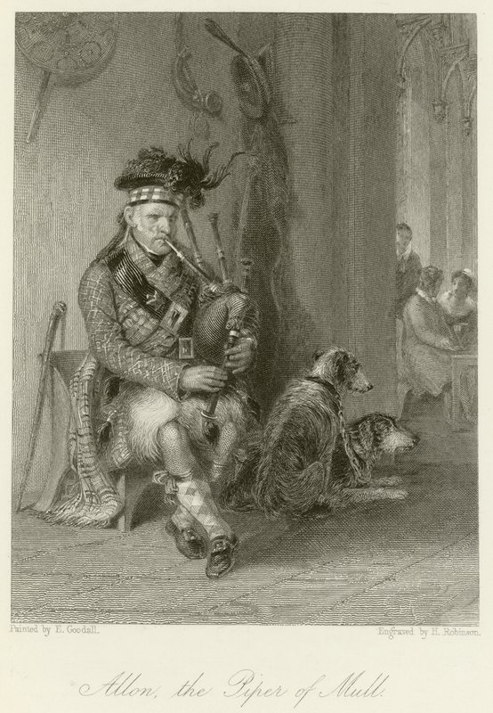 Allon, the Piper of Mull by English School