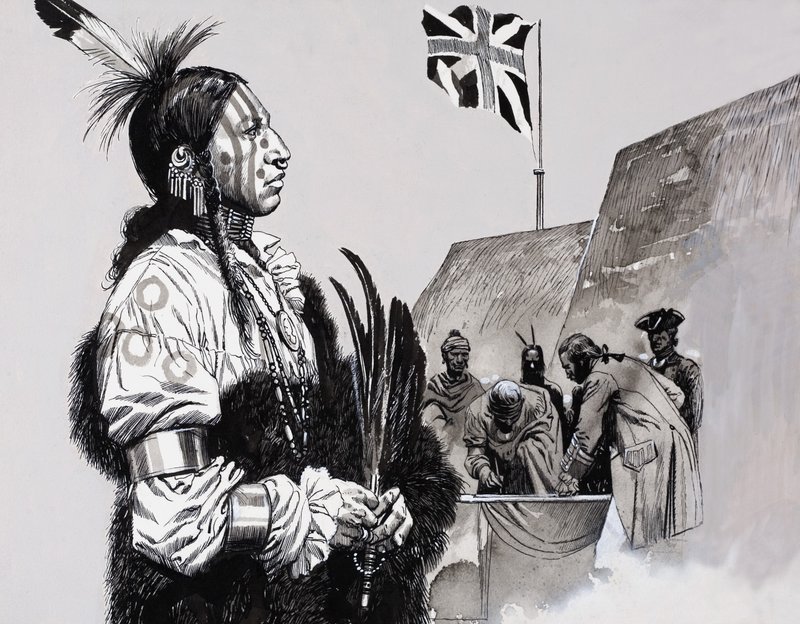 American Indian by English School