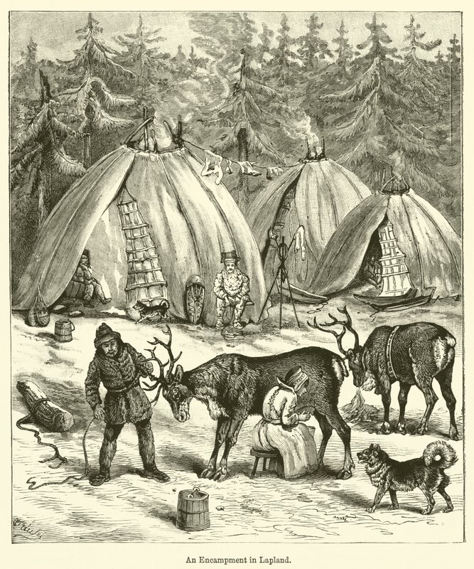 An Encampment in Lapland by English School