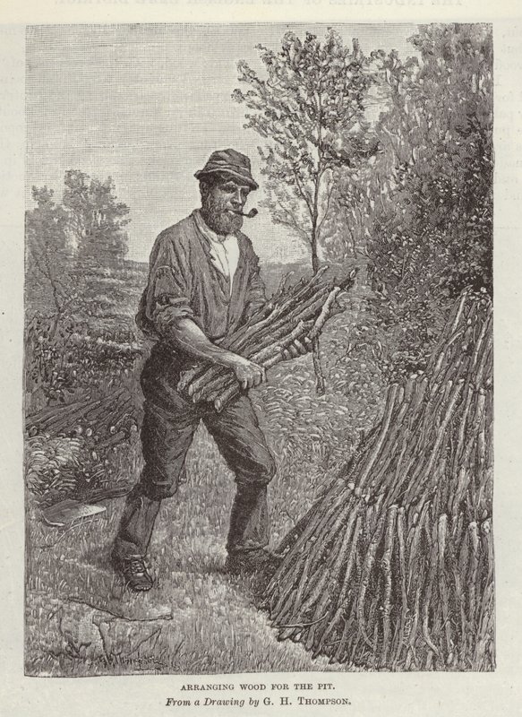 Arranging Wood for the Pit by English School