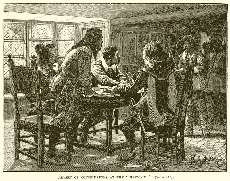 Arrest of Conspirators at the Mermaid by English School