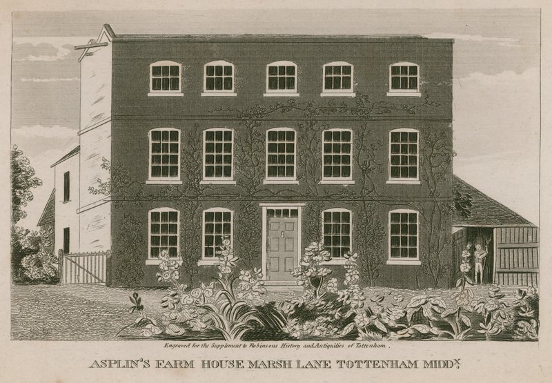 Asplins Farm House, Marsh Lane, Tottenham, London by English School