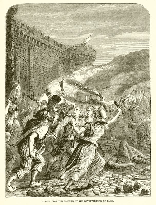 Attack Upon the Bastille by the Revolutionists of Paris by English School