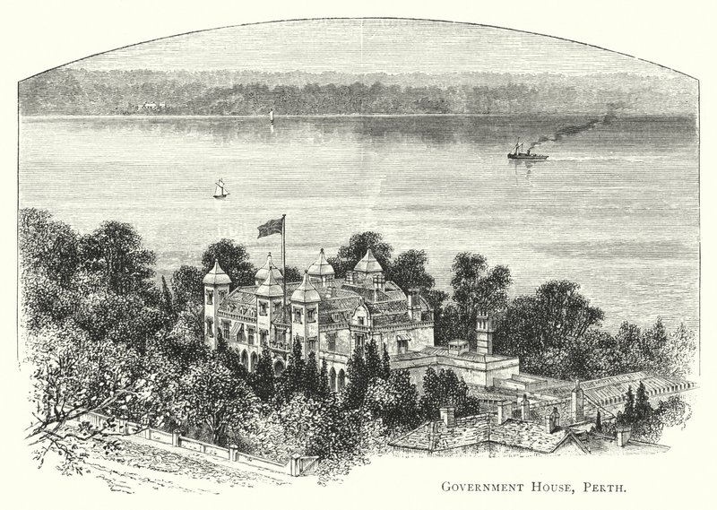 Australia: Government House, Perth by English School