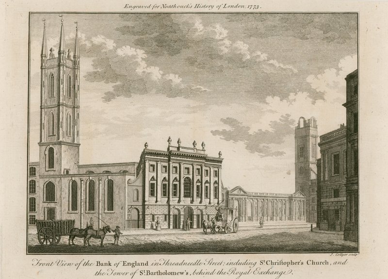 Bank of England, East Wing Added by Sir Robert Taylor, 1765 by English School