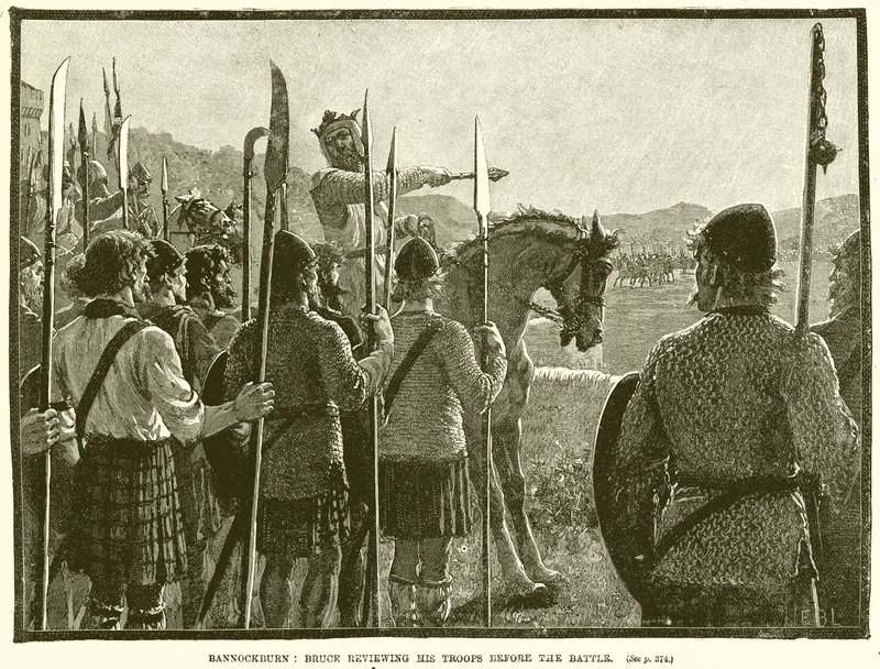 Bannockburn: Bruce Reviewing His Troops Before the Battle by English School