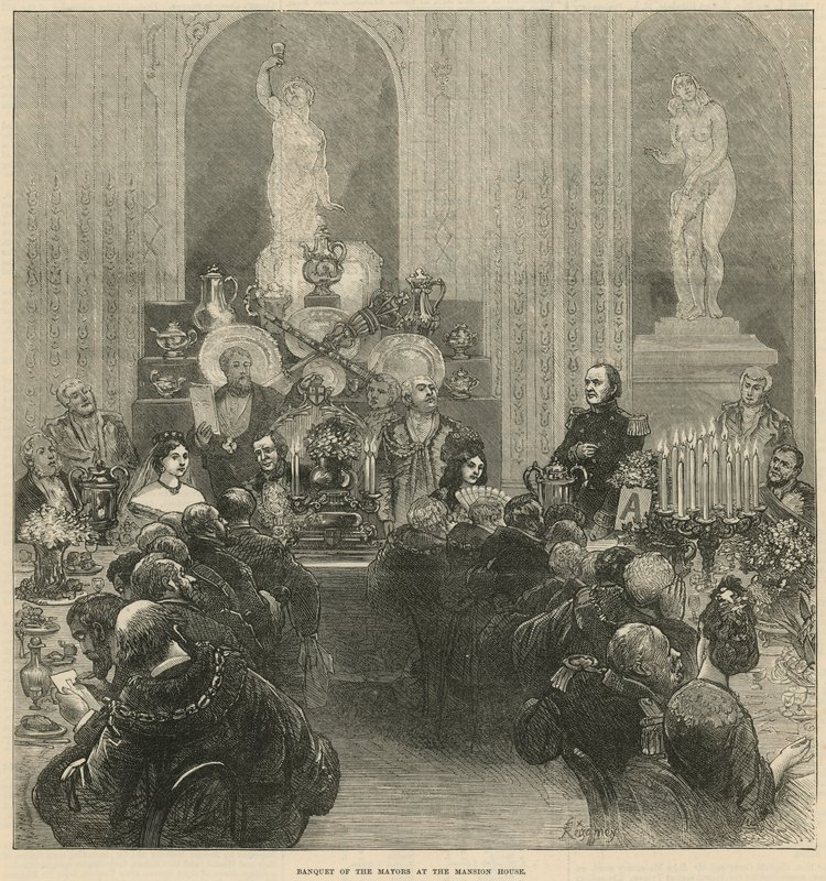 Banquet of the Mayors at the Mansion House by English School