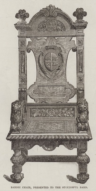 Bardic Chair, presented to the Successful Bard by English School