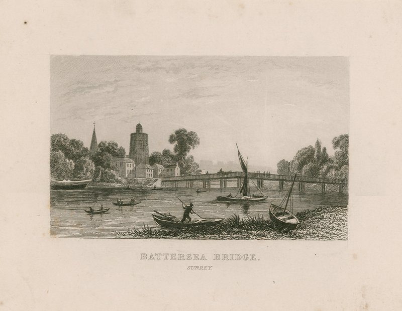 Battersea Bridge, Surrey by English School