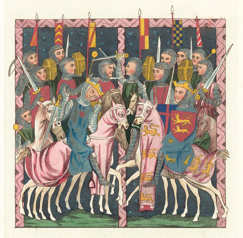 Battle of Hastings by English School