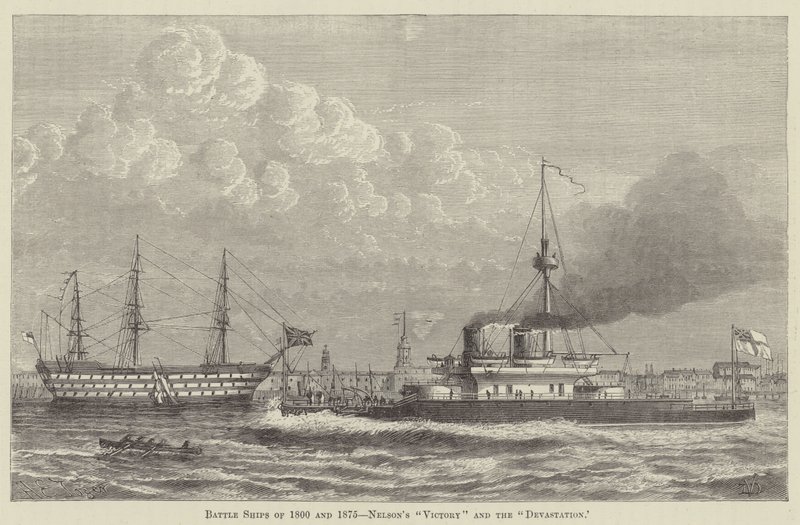 Battle Ships of 1800 and 1875, Nelson