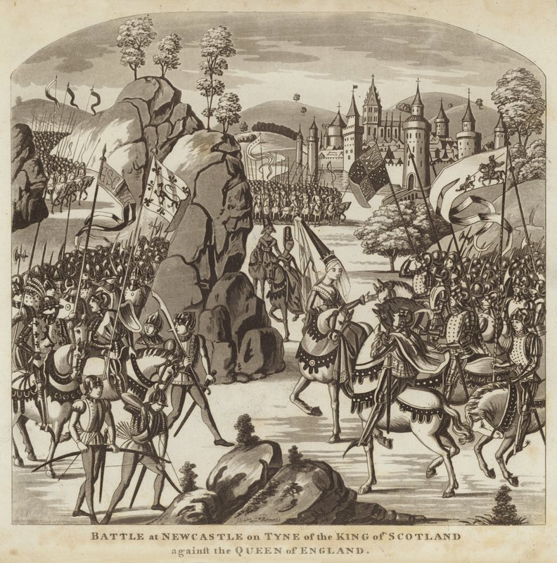 Battle at Newcastle of Tyne of the King of Scotland Against the Queen of England by English School