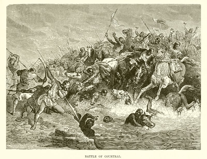 Battle of Courtrai by English School