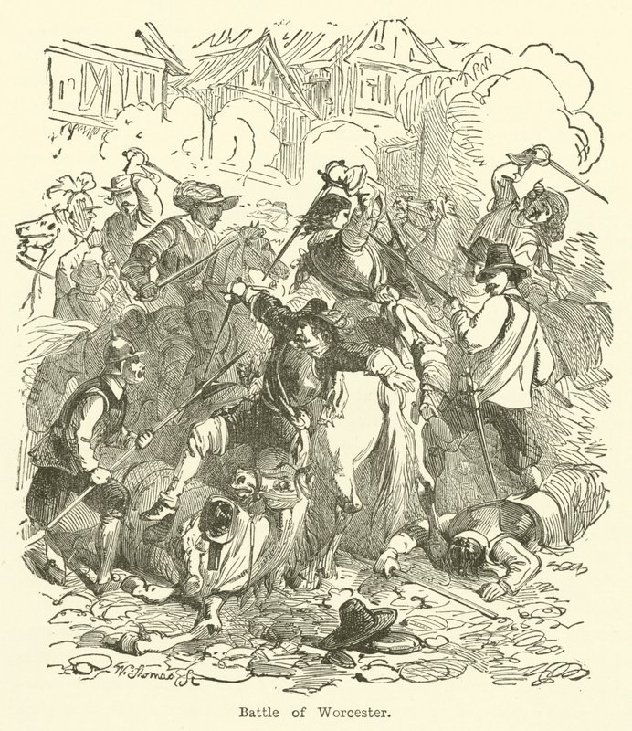 Battle of Worcester by English School