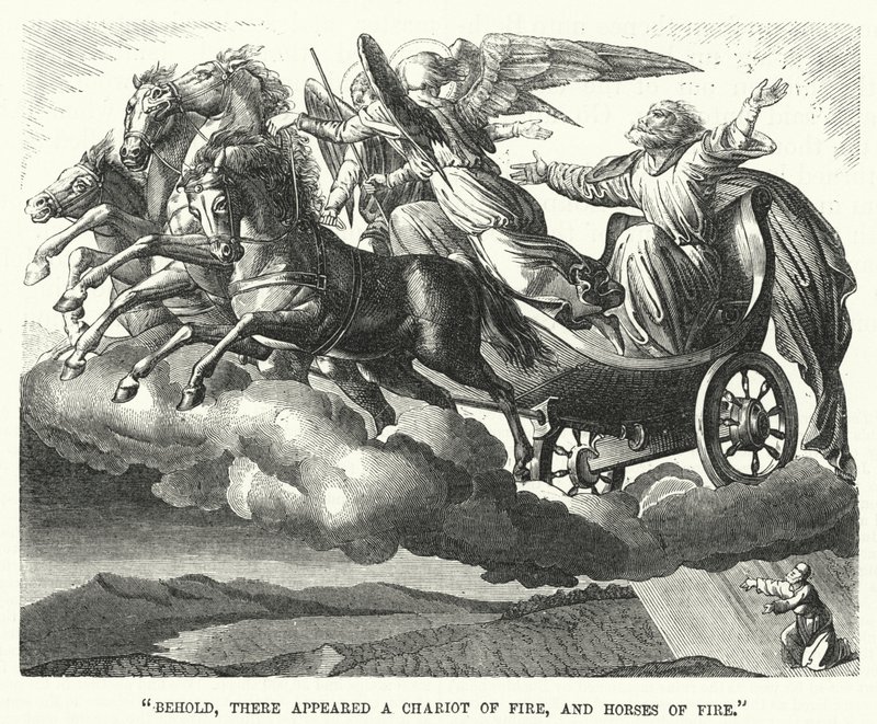 Behold, There Appeared a Chariot of Fire, and Horses of Fire (engraving) by English School