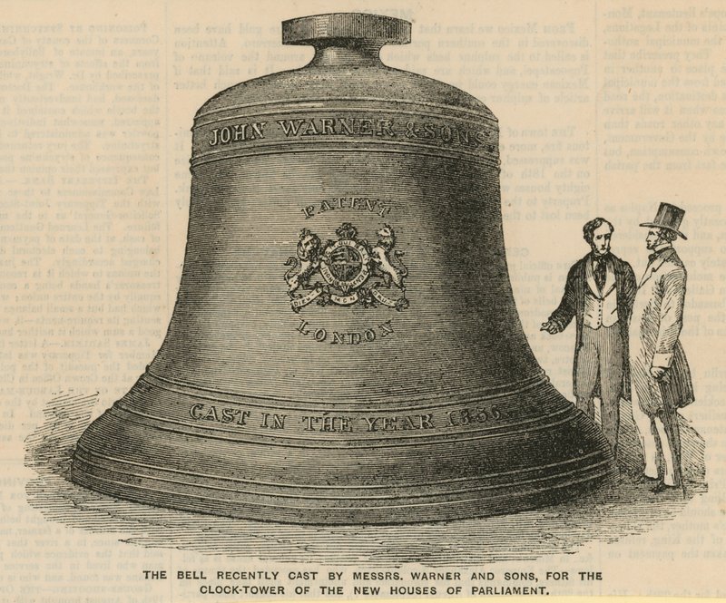 Bell Cast for the Clock-Tower of the New Houses of Parliament by English School