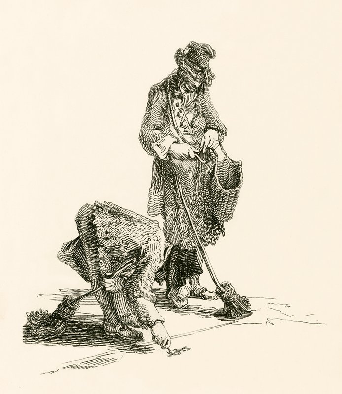Bill Row and John Taylor, Two Grubbers by English School