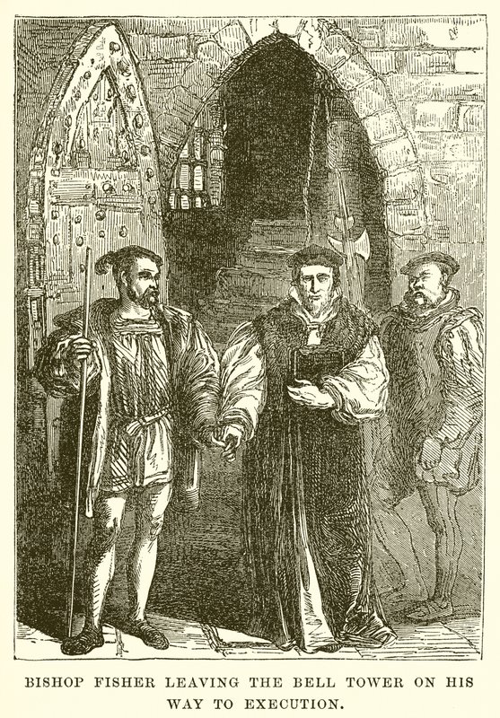 Bishop Fisher Leaving the Bell Tower on his Way to Execution by English School