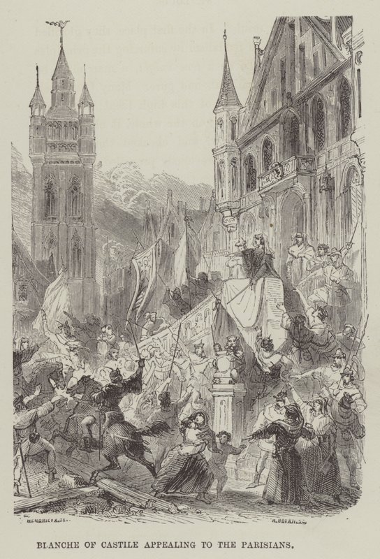 Blanche of Castile Appealing to the Parisians by English School