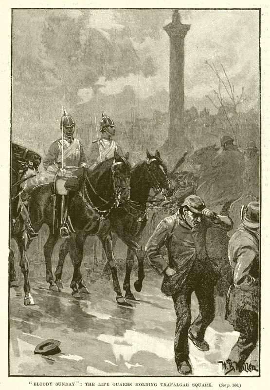 Bloody Sunday: The Life Guards Holding Trafalgar Square by English School