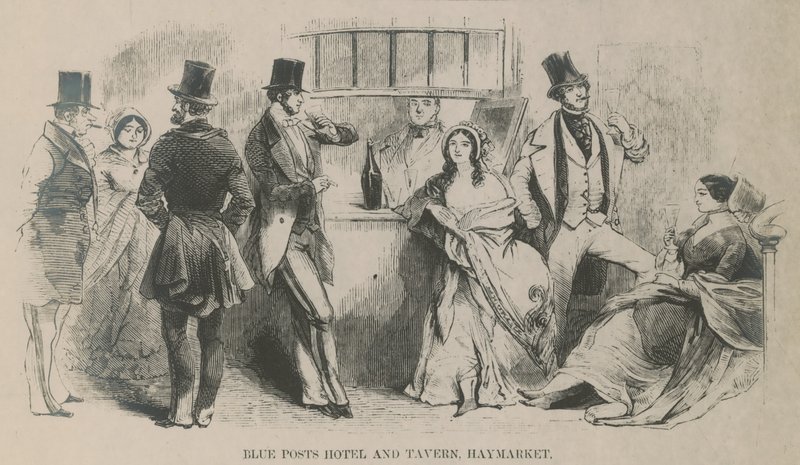 Blue Posts Hotel and Tavern, Haymarket by English School