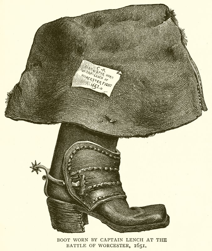 Boot Worn by Captain Lench at the Battle of Worcester, 1651 by English School