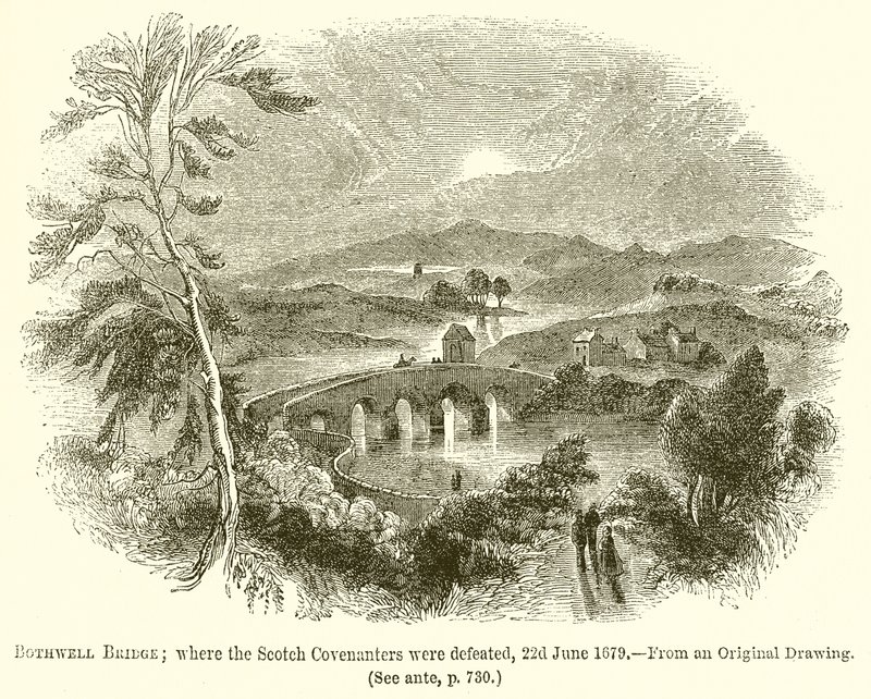 Bothwell Bridge; where the Scotch Covenanters were Defeated, 22nd June 1679 by English School