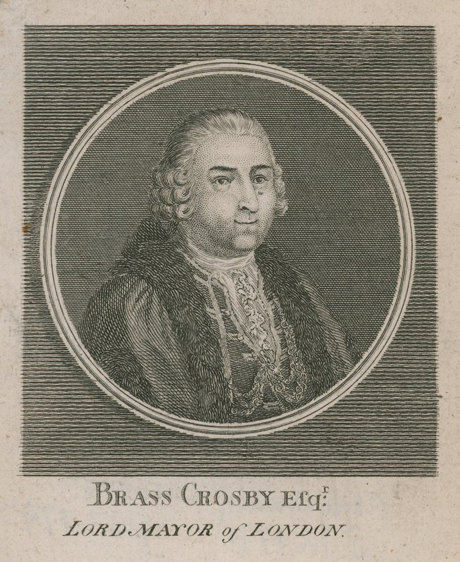 Brass Crosby, Lord Mayor of London 1765 by English School