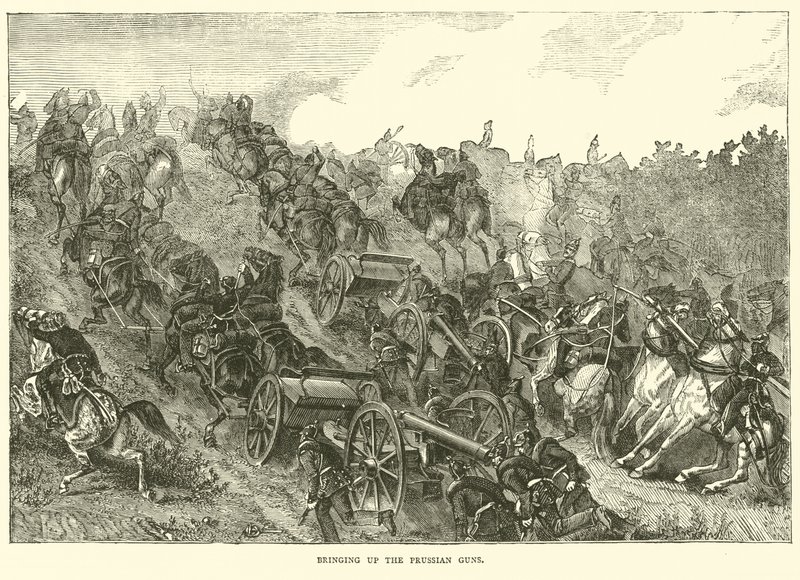 Bringing Up the Prussian Guns, August 1870 by English School